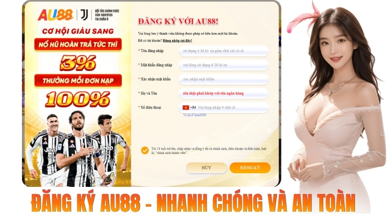 Đăng Ký AU88 – Hướng Dẫn Tạo Tài Khoản Nhanh 3 Bước