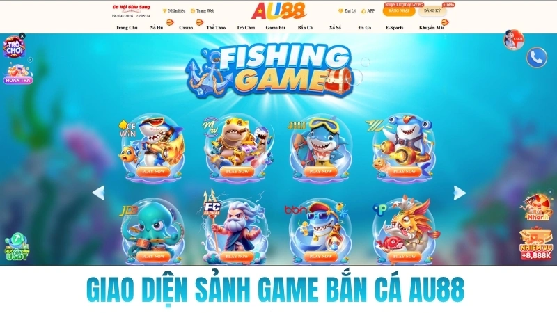 Bắn Cá AU88 - Sảnh Game Bắn Cá Đổi Thưởng 3D Uy Tín Số 1