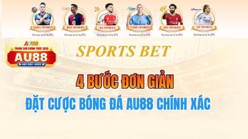 Hướng dẫn chi tiết các bước đặt cược bóng đá AU88