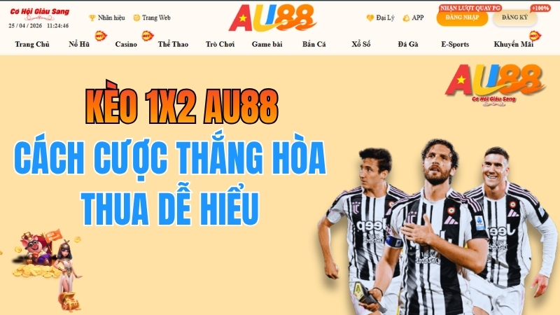 Kèo 1X2 AU88 – Cách Cược Thắng Hòa Thua Dễ Hiểu